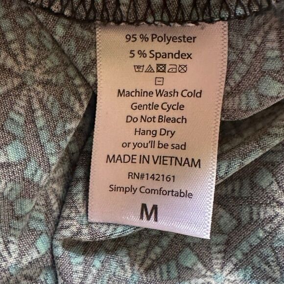 Lularoe Maxi Skirt Teal Black Medium Comfy Stretch Lagenlook - Picture 4 of 6